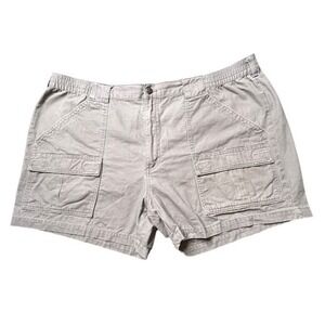 Red Head Brand Co Cargo Shorts Mens Size 46 Multiple Pockets in Gray 100% Cotton